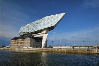 ANTWERP, BELGIUM, MAY 27, 2018: Antwerp port administration headquarters, designed by famous