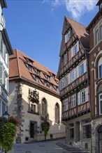 Historic half-timbered house on the Schulberg, Tübingen, Baden-Württemberg, Germany, Europe