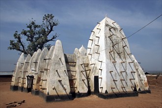 The medieval Islamic Larabanga Mosque, one of the oldest mosques in West Africa, Sahel, Ghana,