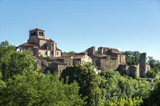 The church of Saint-Laurent dAuzon is a former Benedictine collegiate church of Romanesque