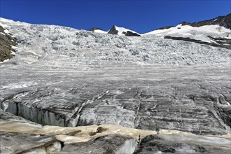 Glacier break at Ewigschneefeld, Konkordiaplatz, Grindelwald, Jungfrau Region, Bernese Oberland,