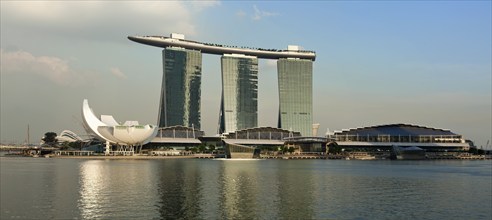 SINGAPORE, MAY 6: The Marina Bay Sands complex on sunset on May 6, 2011 in Singapore. Marina Bay