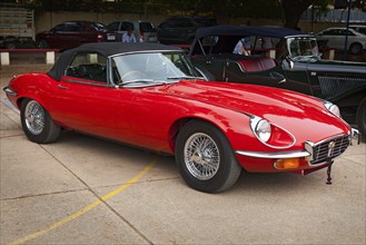 CHENNAI, INDIA, JULY 24: Jaguar V12 (retro vintage car) on Heritage Car Rally 2011 of Madras