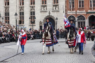 BRUGES, BELGIUM, MAY 17: Annual Procession of the Holy Blood on Ascension Day. Locals perform an