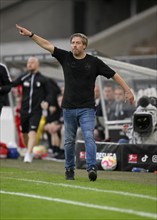 Coach Michael Wimmer VfB Stuttgart on the sidelines, gestures, Mercedes-Benz Arena, Stuttgart,