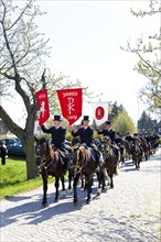 Every year at Easter there are about 5 processions in Lusatia, each with about 200 riders. The