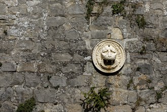 Ornaments on the façades of the Roman baths in Sanssouci Palace Park, Potsdam, Brandenburg,