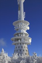 Ochsenkopf transmitter and radio relay node, TV tower, Fichtelgebirge, Bayreuth district, Upper