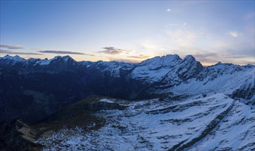 Aerial view over the mountains of Val Pontirone in the canton of Ticino, Switzerland, Europe