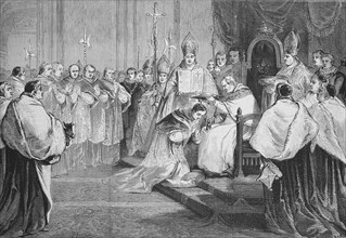 Pope Pius IX presenting the Cardinal's Hat to Lucien-Louis-Joseph-Napoleon Bonaparte, 4th Prince of