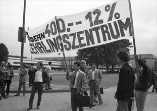 Rally of the Chemical, Paper and Ceramics Workers' Union in the collective bargaining dispute on 16