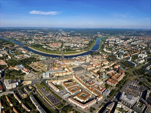 Aerial view of Dresden Old Town