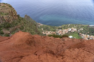 View from the Mirador de Abrante viewpoint on Agulo, La Gomera, Canary Islands, Spain, Europe