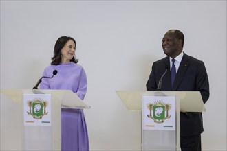 Annalena Bärbock (Alliance 90/The Greens), Federal Foreign Minister, and Alassane Dramane Ouattara,