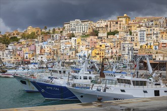 Sciacca harbour, Sciacca, Agrigento district, Sicily, Italy, Europe