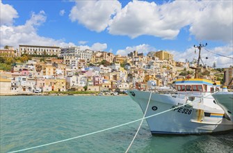 View of Sciacca harbour, Sciacca, Agrigento district, Sicily, Italy, Europe