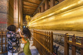 Wat Pho, temple of the reclining Buddha. Sightseeing attraction, architecturally significant temple