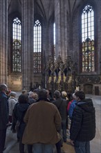 Guided tour of the Sebaldus Church, Nuremberg, Middle Franconia, Bavaria, Germany, Europe