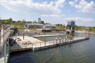 Harbour swimming pool in Jubileumsparken or public swimming pool in the river Göta älv,