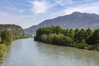 River Adige, Trento, Tyrol, Italy, Europe