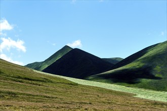 The Monts Dore. Regional park of the Auvergne volcanoes. The Puy de Monne and in the background the