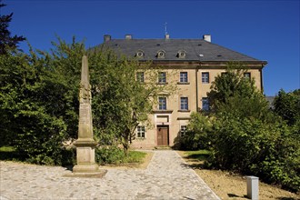 Grünhain former monastery with Saxon postcode column