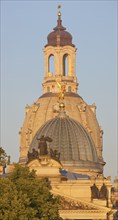 Dresden Church of Our Lady with the dome of the Octagon, the art society building