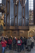 Guided tour of the Sebaldus Church, Nuremberg, Middle Franconia, Bavaria, Germany, Europe