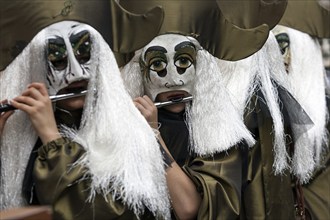 Basler Künstlerlarven, masks, Basler Fasnet parade, Basler Fasnacht, Basel, Switzerland, Europe