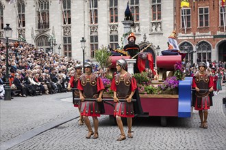 BRUGES, BELGIUM, MAY 17: Annual Procession of the Holy Blood on Ascension Day. Locals perform an