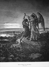 Bible, Jacob's battle with the angel, Genesis, 32, 24, Moses, Genesis, Old Testament, landscape,