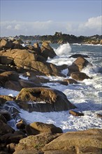 Côte de granit rose, Pink Granite Coast at Ploumanac'h, Brittany, France, Europe