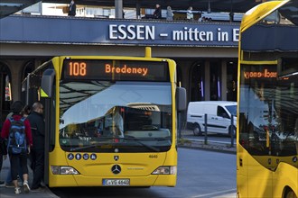 Essen public transport buses at the main station, local transport, 49-euro ticket, Essen, Ruhr