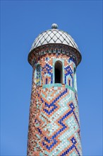 Minaret at Uzgen Bazaar, Ösgön, Osh region, Kyrgyzstan, Asia