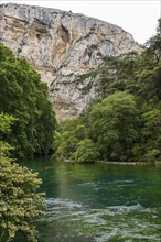 Source of the Sorgue, Fontaine-de-Vaucluse, Département Vaucluse, Provence, Provence-Alpes-Côte