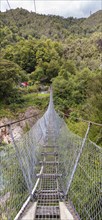 Buller Gorge Swingbridge, Buller River, Murchison, Neuseeland