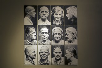 Photos of victims of the Action T4, Aktion T4, a Nazi Germany's non-voluntary euthanasia programme