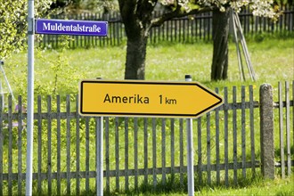 Place name sign America