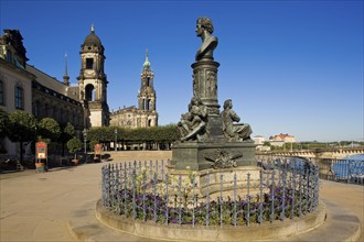 Rietscheldenkmal The Brühl's Terrace is an architectural ensemble and tourist attraction in Dresden