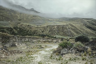 Landscape in the Andean highlands, Curipata, Peru, South America