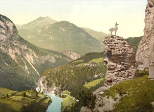 Finstermünz, Straße nach Gams, Tirol, ehemals Österreich-Ungarn, heute Österreich, ca. 1890,