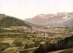 Semmeringbahn, Payerbach mit der Raxalpe, Steiermark, ehemals Österreich-Ungarn, heute Österreich,