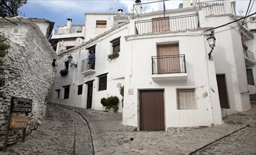 Houses in the village of Capileira, High Alpujarras, Sierra Nevada, Granada province, Spain, Europe