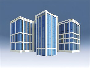 Three dimensional rendering of Modern high-rise building, AI generated