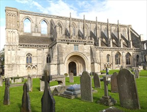 Malmesbury abbey church building, Wiltshire, England, UK