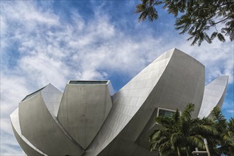 Part of modern futuristic building, Singapore, Asia