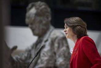 Katarina Barley, SPD lead candidate for the European elections, at a press conference in Berlin, 12