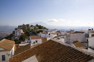 Hilltop Andalusian village of Comares, Malaga province, Spain, Europe