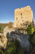 Reussenstein castle ruins above the Neidlinger Valley, Baden- Württemberg, Germany, Reussenstein