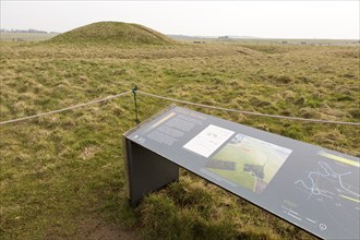 Bronze Age burial mounds known as the Cursus Barrows, Stonehenge, Wiltshire, England, UK